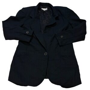 Vintage Alain Gerard Wool Blazer Jacket 4 Made in USA Oversized Black Woolmark